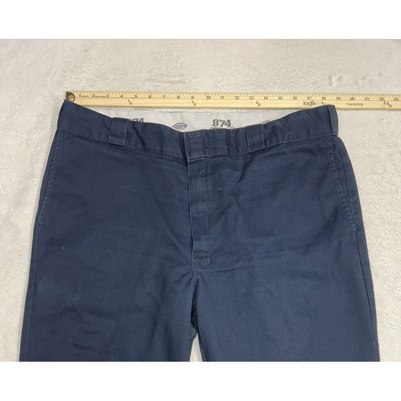 Dickies Original Fit 874 Navy Blue Canvas Workwear Pants Men's Size 40x30 - Picture 6 of 10
